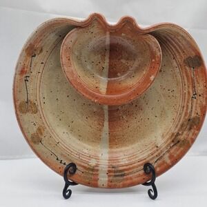 Appalachian Spring USA Stoneware Pottery Chip And Dip Platter